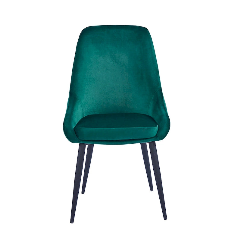 Porthos Home Fern Dining Chairs Set of 2, Velvet Upholstery, Steel Legs