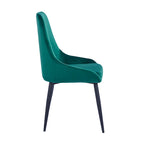 Porthos Home Fern Dining Chairs Set of 2, Velvet Upholstery, Steel Legs