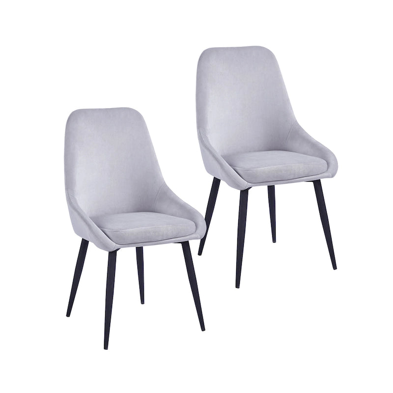 Porthos Home Fern Dining Chairs Set of 2, Velvet Upholstery, Steel Legs