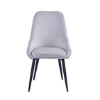 Porthos Home Fern Dining Chairs Set of 2, Velvet Upholstery, Steel Legs