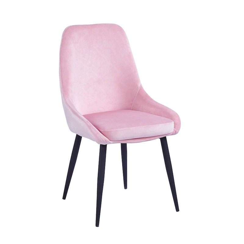 Porthos Home Fern Dining Chairs Set of 2, Velvet Upholstery, Steel Legs