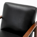 Anna Faux Leather Wood Base Accent Chair by Greyson Living
