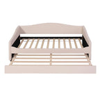 Teddy Fleece Twin Size Upholstered Daybed with Light,Trundle