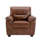 Morden Fort Faux Leather Upholstered Accent Chairs for Living Room