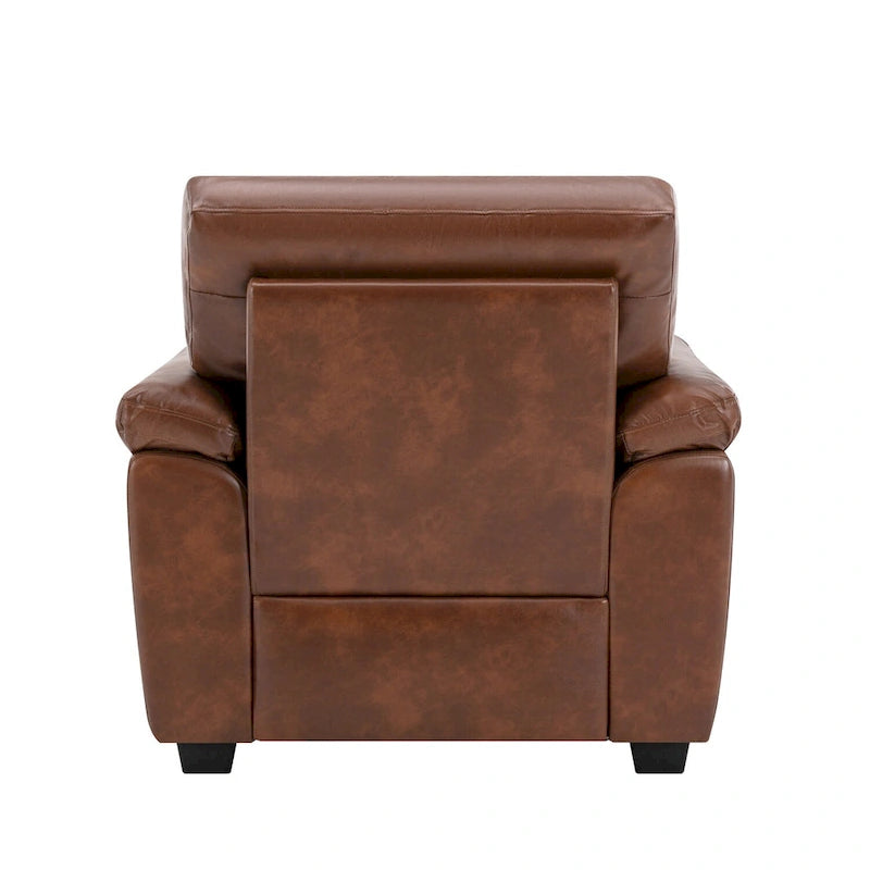 Morden Fort Faux Leather Upholstered Accent Chairs for Living Room
