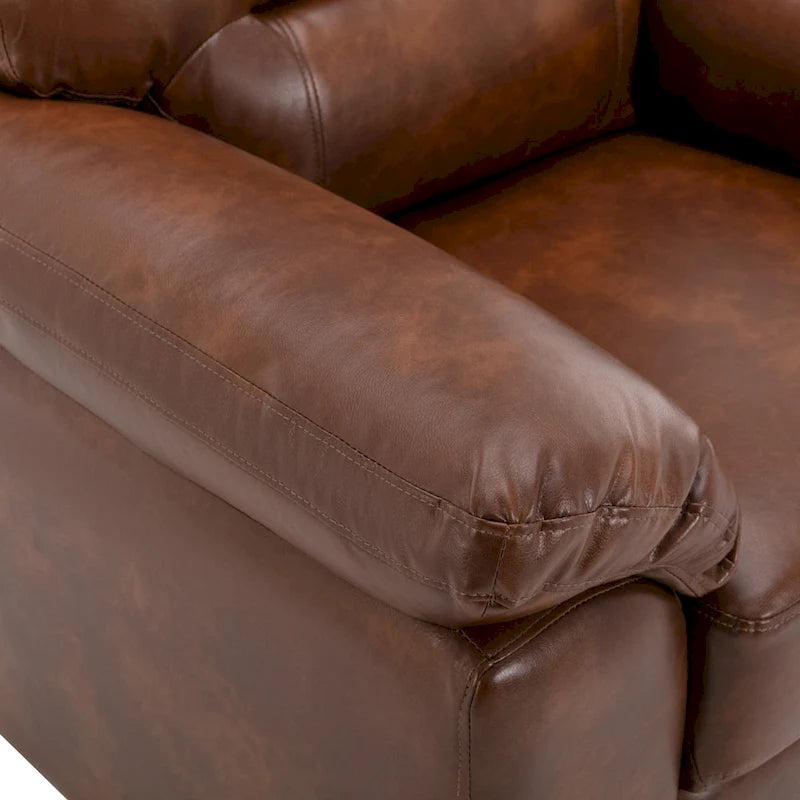 Morden Fort Faux Leather Upholstered Accent Chairs for Living Room