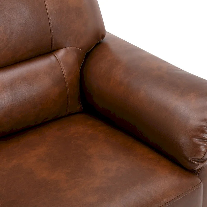 Morden Fort Faux Leather Upholstered Accent Chairs for Living Room