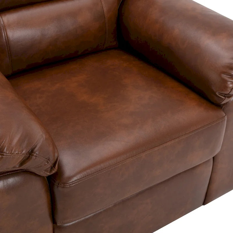 Morden Fort Faux Leather Upholstered Accent Chairs for Living Room