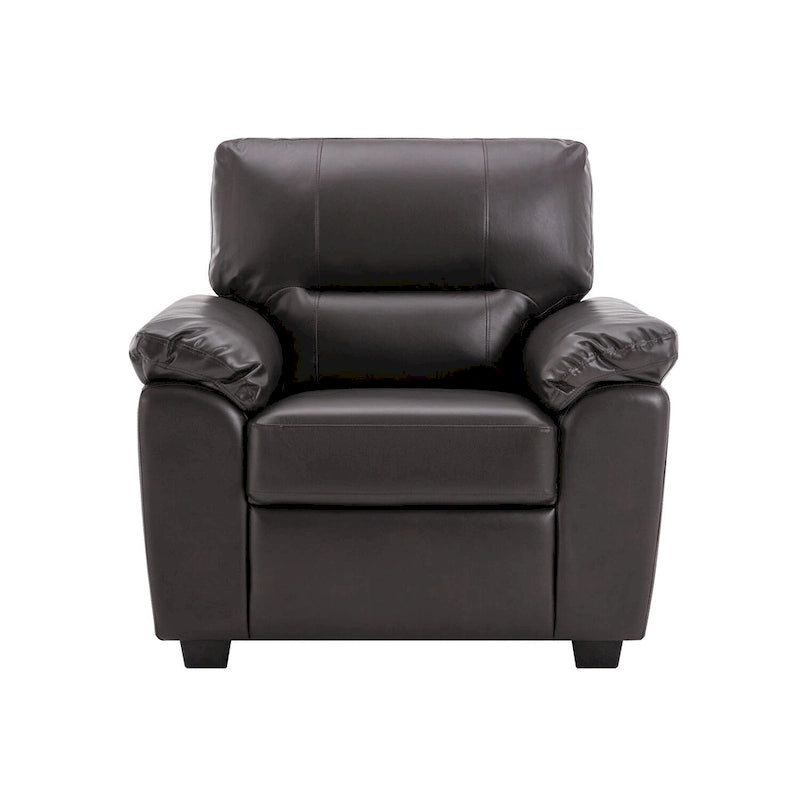 Morden Fort Faux Leather Upholstered Accent Chairs for Living Room