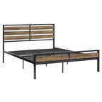 Aabira Low Profile Metal Platform Bed with Wood Finish Panels by iNSPIRE Q Classic