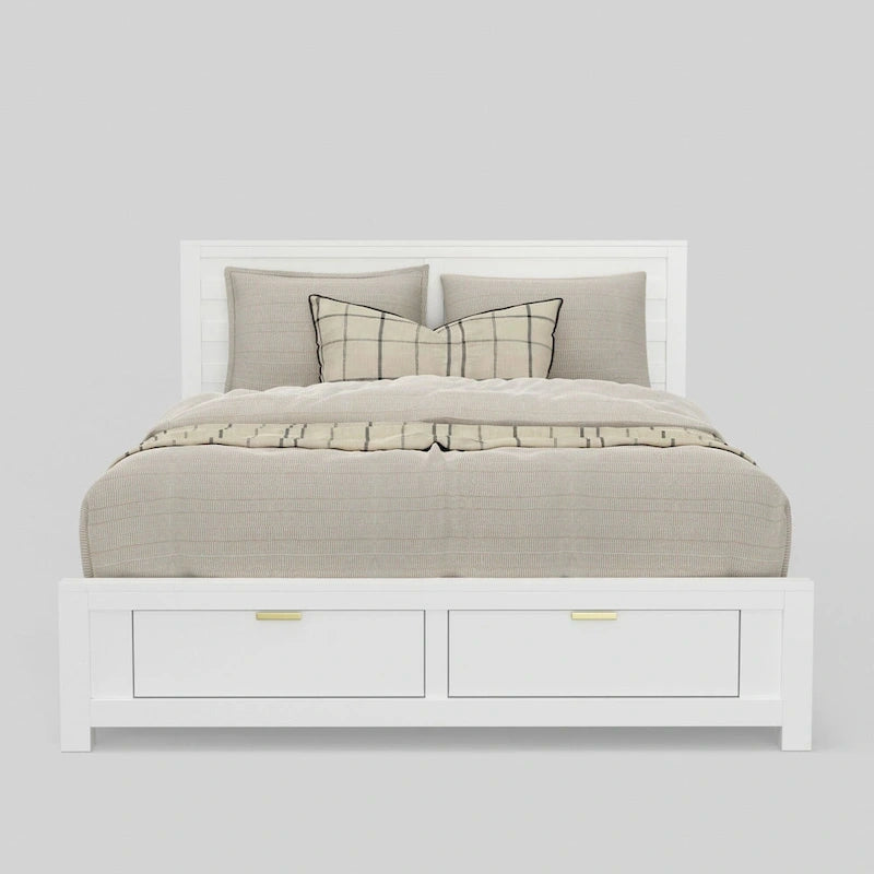 Carmel Eastern King Storage Bed, White
