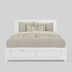 Carmel Eastern King Storage Bed, White
