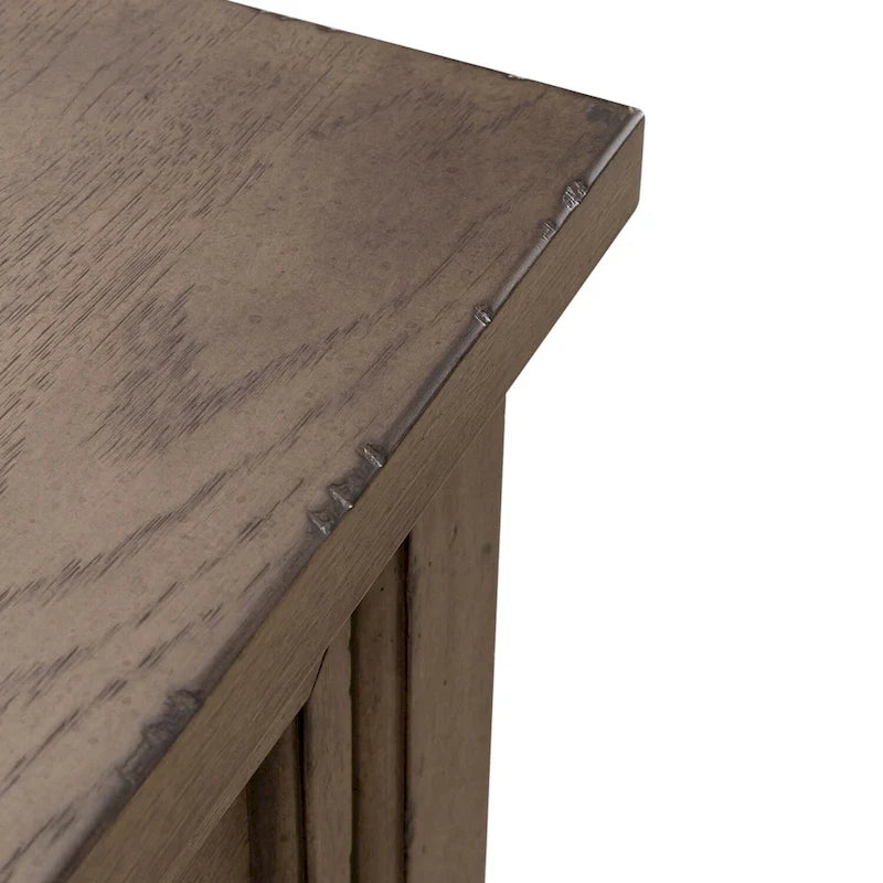 Americana Farmhouse Dusty Taupe 2 Drawer Nightstand with Charging Station