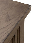 Americana Farmhouse Dusty Taupe 2 Drawer Nightstand with Charging Station