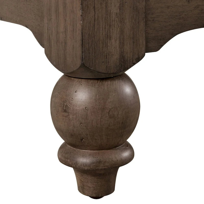 Americana Farmhouse Dusty Taupe 2 Drawer Nightstand with Charging Station