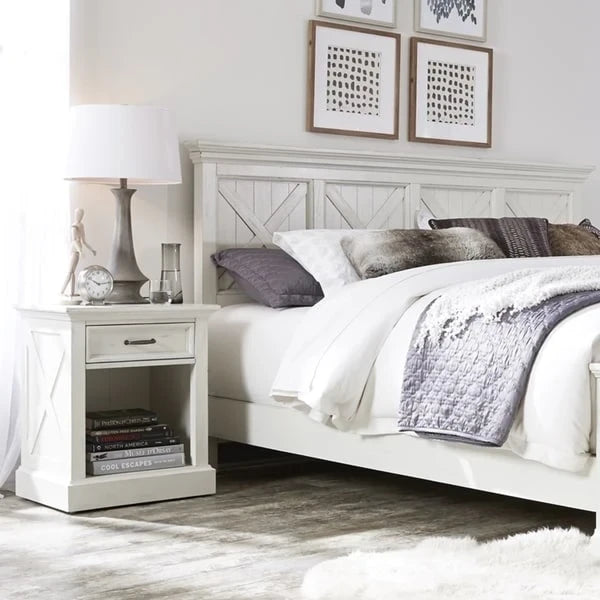 Seaside Lodge King Headboard in Off-White by Homestyles