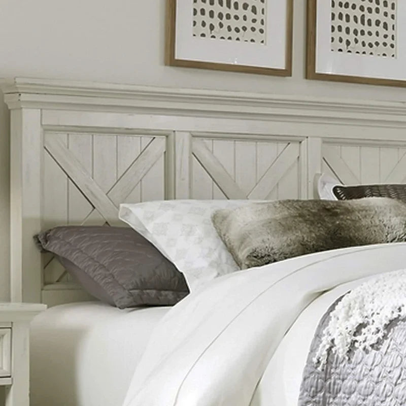 Seaside Lodge King Headboard in Off-White by Homestyles