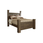Juararo Dark Brown Poster Bed