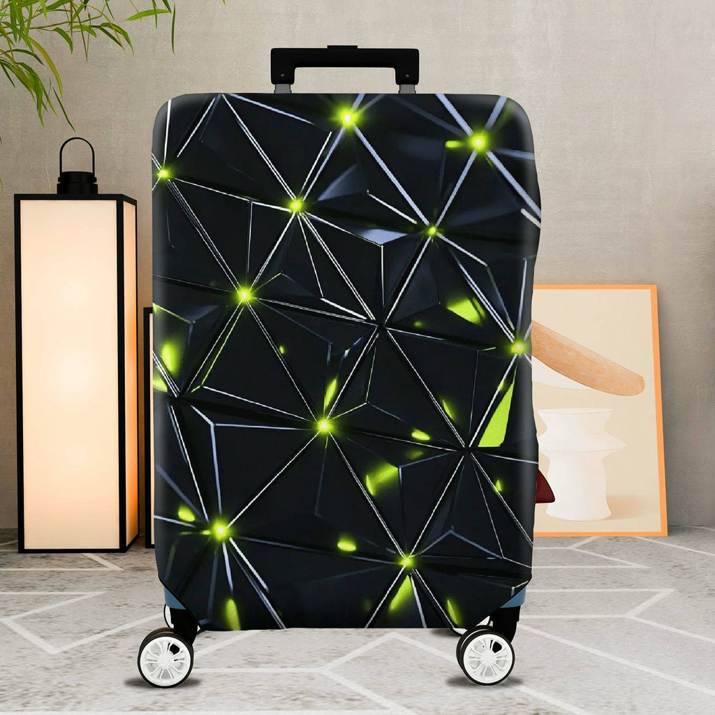 1-Piece Geometric  Luminous Reflective Modern Abstract  Suitcase Luggage Cover, Stretch Protective Sleeve