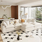 U_STYLE Modern Large U-Shape Sectional Sofa, 2 Large Chaise with Removable Ottomans for Living Room