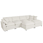 U_STYLE Modern Large U-Shape Sectional Sofa, 2 Large Chaise with Removable Ottomans for Living Room