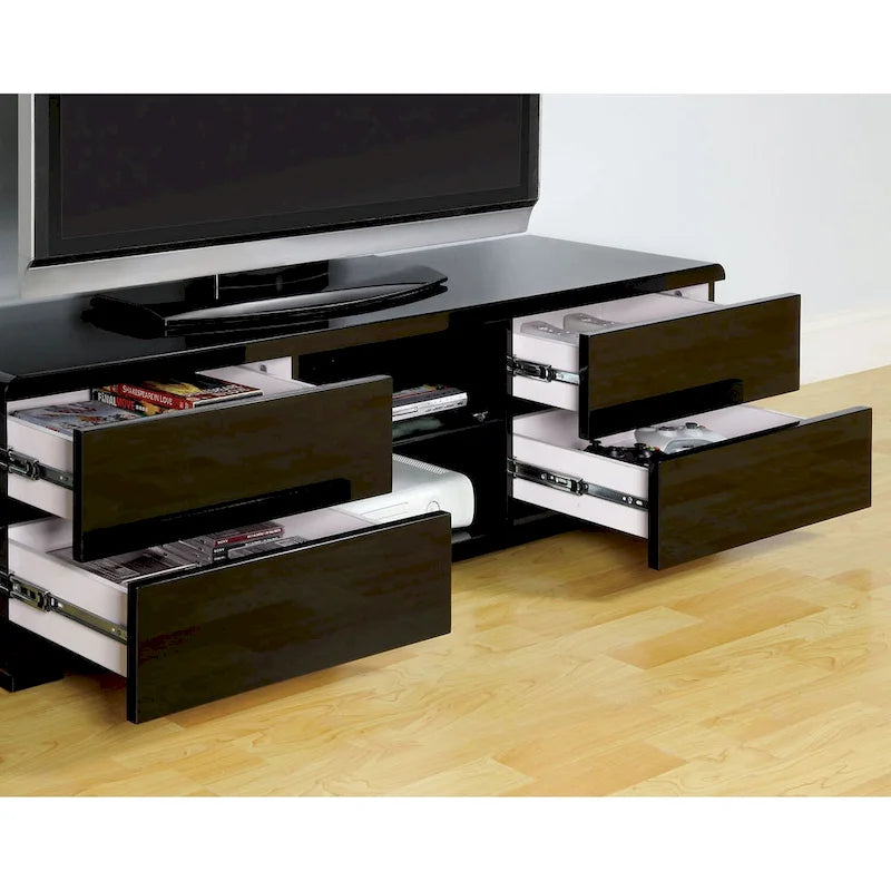 4 Drawers High Gloss Lacquer Coating TV Stand