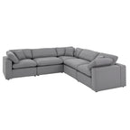 Anka Grey Linen 5-seat Sectional Sofa by iNSPIRE Q Modern