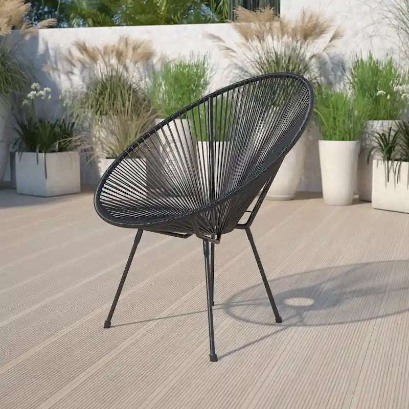 Rattan/ Bungee Papasan Lounge Chair
