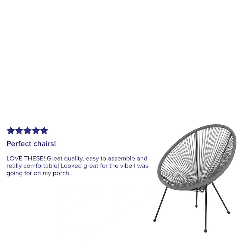 Rattan/ Bungee Papasan Lounge Chair