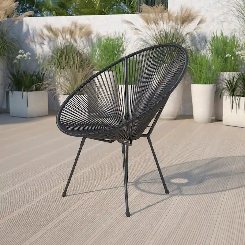 Rattan/ Bungee Papasan Lounge Chair