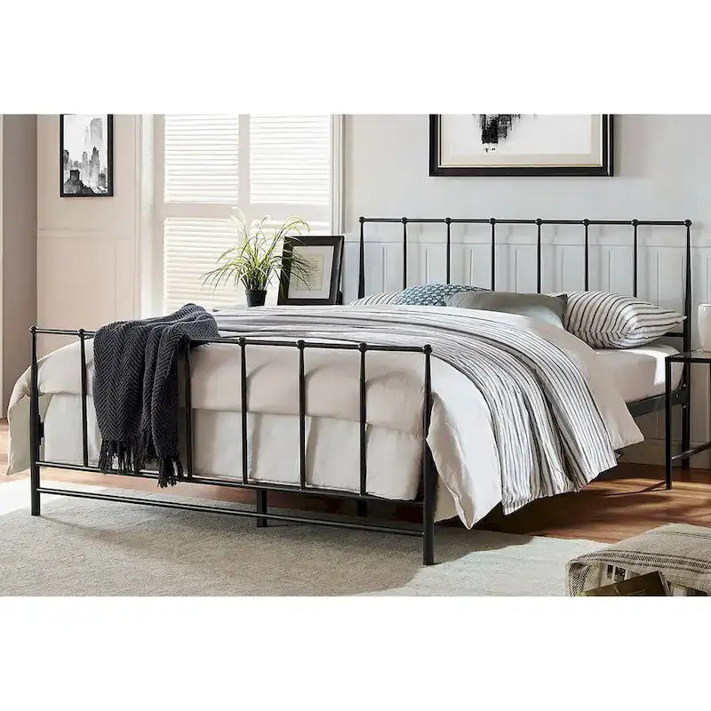 Freeport Brown King Size Metal Bed Frame