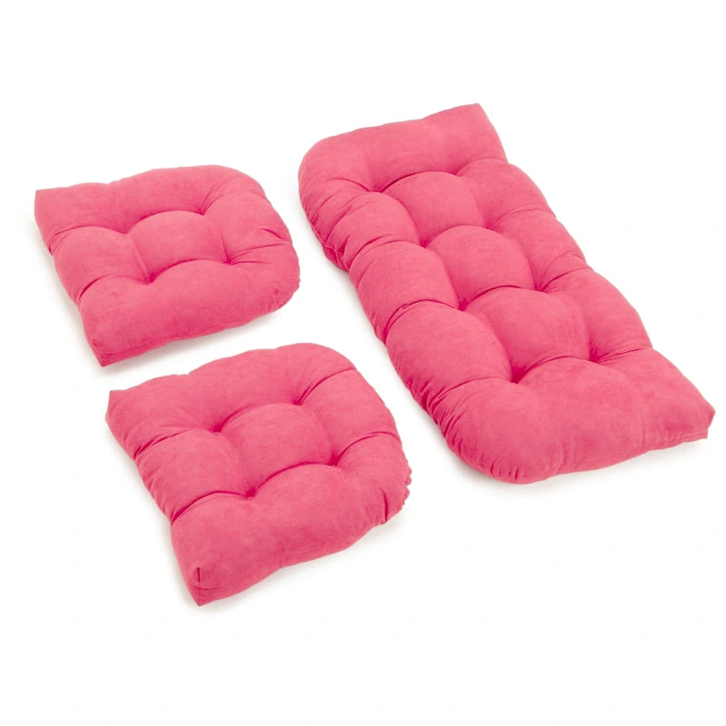 Microsuede 3-piece Indoor Settee Cushion Set