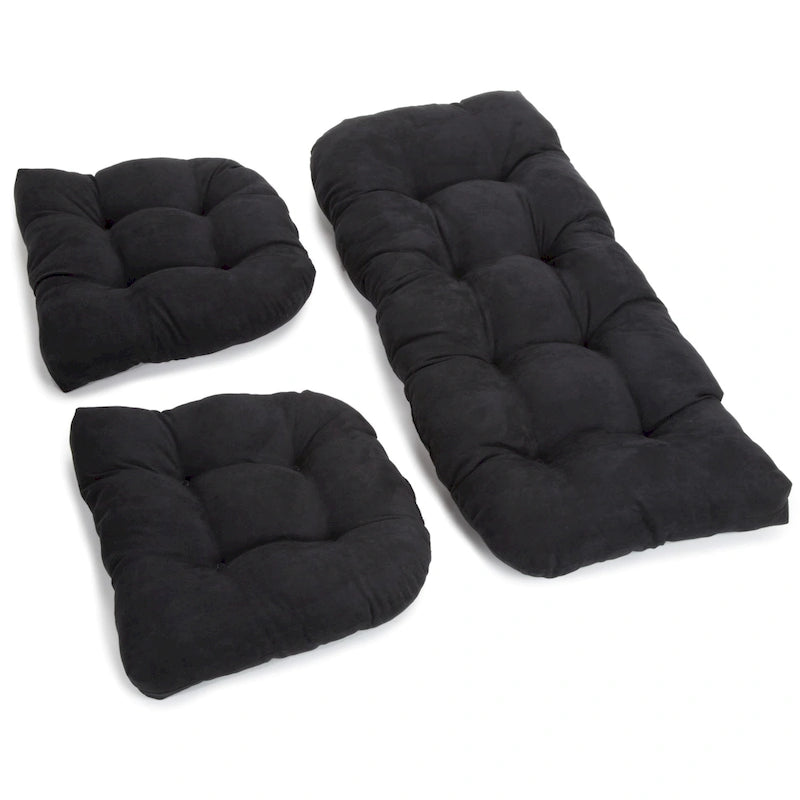 Microsuede 3-piece Indoor Settee Cushion Set