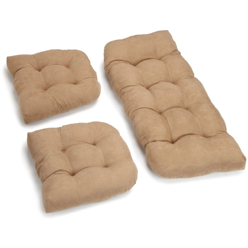 Microsuede 3-piece Indoor Settee Cushion Set