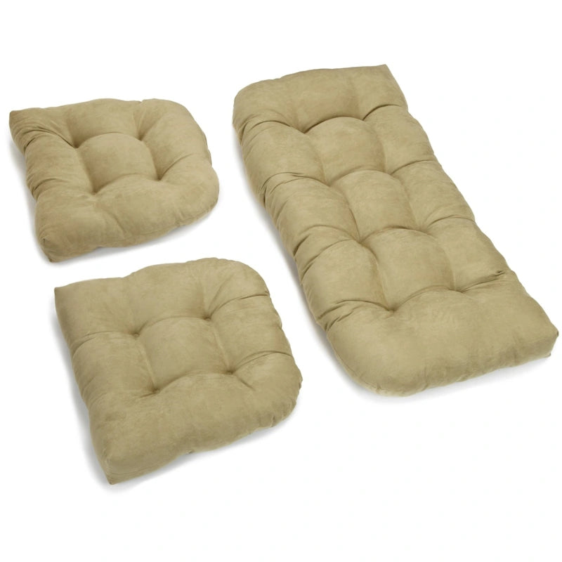 Microsuede 3-piece Indoor Settee Cushion Set