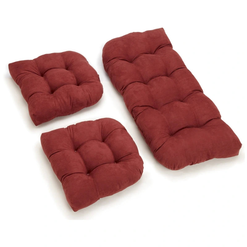 Microsuede 3-piece Indoor Settee Cushion Set