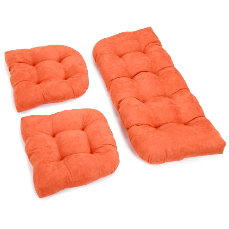 Microsuede 3-piece Indoor Settee Cushion Set