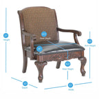 Stetson Carved Brown Accent Chair by Greyson Living