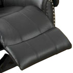 Immense Relief Bonded Leather & Plywood Recliner/Glider, Black