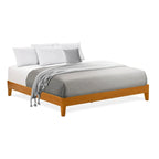East West Furniture King Platform Bed Frame with 4 Solid Wood Legs and 2 Extra Center Legs (Bed Frame Color Options)