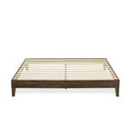 East West Furniture King Platform Bed Frame with 4 Solid Wood Legs and 2 Extra Center Legs (Bed Frame Color Options)