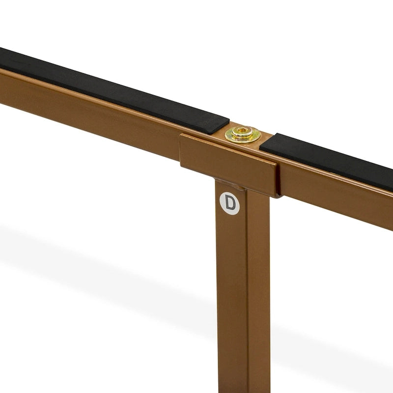 East West Furniture King Platform Bed Frame with 4 Solid Wood Legs and 2 Extra Center Legs (Bed Frame Color Options)