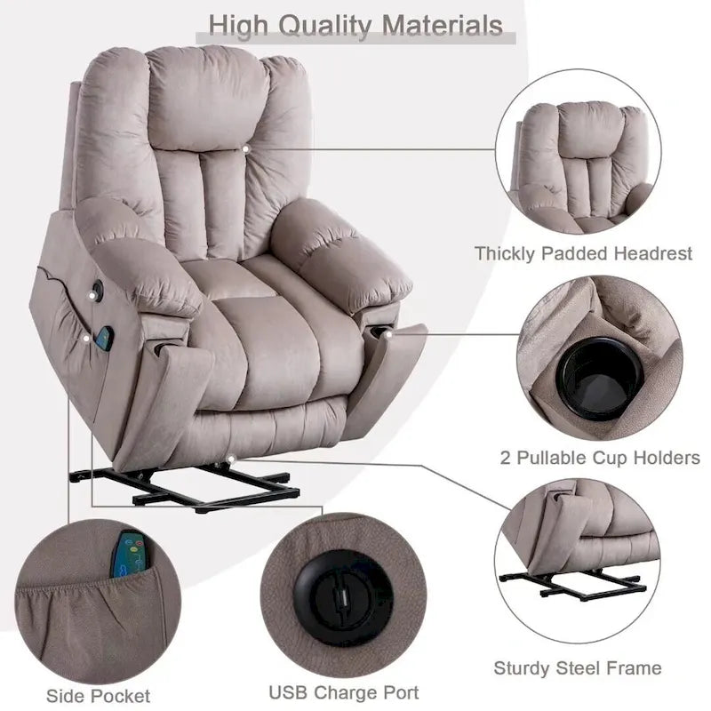 Ebello Power Assist Lift Recliner chair With Massage