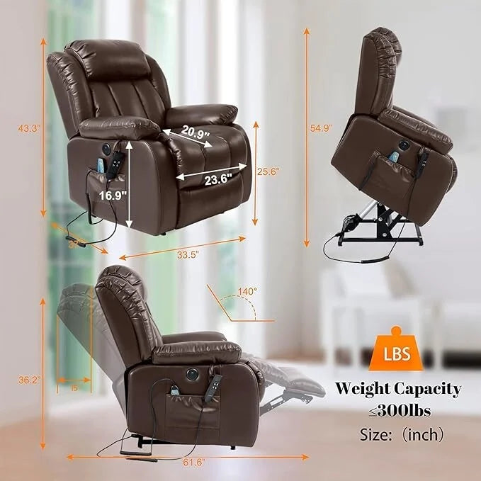 Ebello Power Assist Lift Recliner chair With Massage
