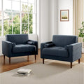 2 Set Modern Wide Armchair Corduroy Accent Chairs