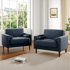 2 Set Modern Wide Armchair Corduroy Accent Chairs