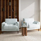 2 Set Modern Wide Armchair Corduroy Accent Chairs