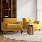 2 Set Modern Wide Armchair Corduroy Accent Chairs