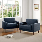 2 Set Modern Wide Armchair Corduroy Accent Chairs
