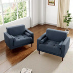 2 Set Modern Wide Armchair Corduroy Accent Chairs